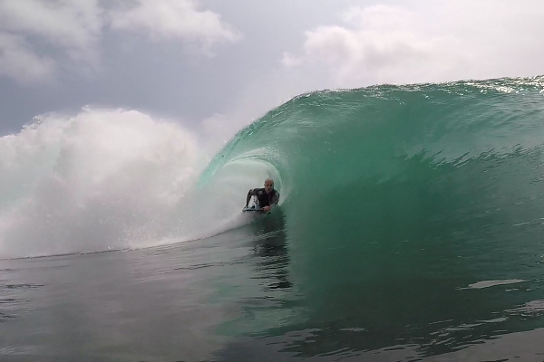 Amys left surf break Sumatra